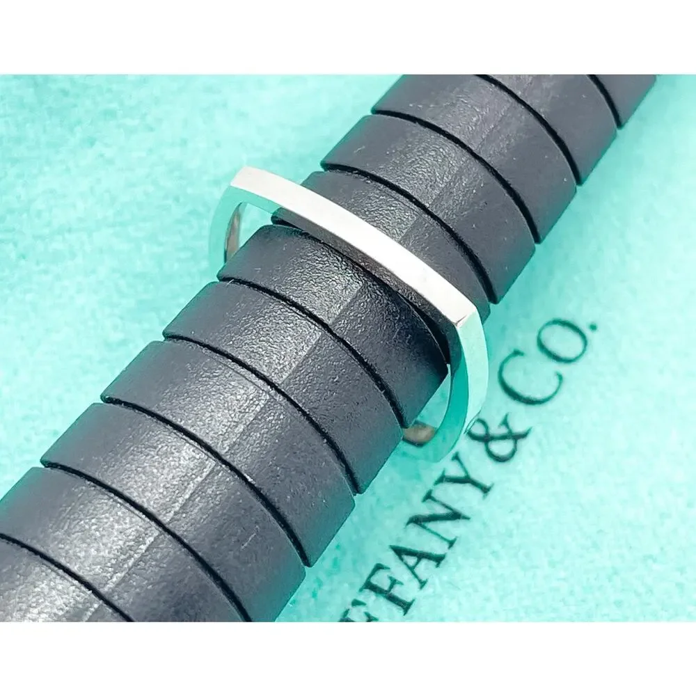 Tiffany & Co. Frank Gehry Torque Square Narrow Ring Sterling Silver Size 4